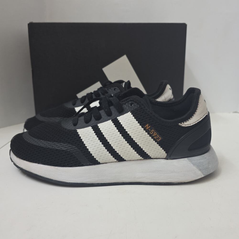 Adidas I-5923 CQ2490 Mens US 8 Running Shoes Black Boost Athletic Sneakers